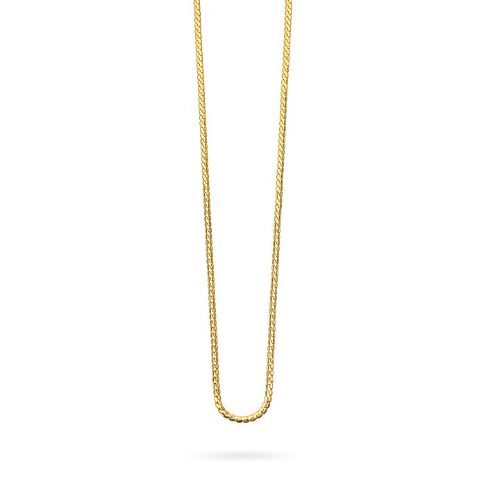 Snake Chain Necklace Long- Gold