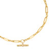 T- Bar Pendant On Link Chain - Gold - Thumbnail Image 2