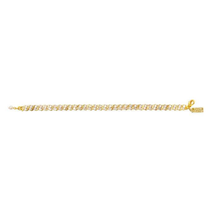 Ridged Tennis Bracelet- CZ
