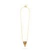 Triangle Pendant Necklace- Bamboo Agate - Thumbnail Image 2