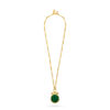 Medallion Pendant Necklace- Malachite - Thumbnail Image 2