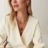 Beaded Necklace With CZ Drops- Tiger's Eye - Thumbnail Image 4
