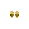 CZ Stud Huggie Earrings- Olive - Thumbnail Image 1