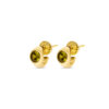 CZ Stud Huggie Earrings- Olive - Thumbnail Image 2
