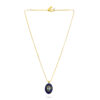 Oval Pendant Necklace- Lapis - Thumbnail Image 2