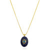 Oval Pendant Necklace- Lapis - Thumbnail Image 1