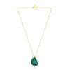 Rock Stone Pendant Necklace- Malachite - Thumbnail Image 2