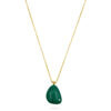 Rock Stone Pendant Necklace- Malachite - Thumbnail Image 1