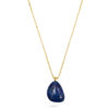 Rock Stone Pendant Necklace- Lapis - Thumbnail Image 1