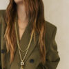 Shark Tooth Pendant Necklace- Watermelon Skin - Thumbnail Image 4