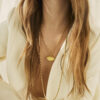 Yellow Jade Eye Pendant Necklace - Thumbnail Image 4