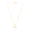 Shell Pendant Necklace- White Jade - Thumbnail Image 2