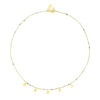 Beaded Necklace With CZ Drops- Green Lace Jade/ Yellow - Thumbnail Image 1