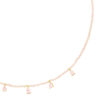 Beaded Necklace With CZ Drops- Rose Quartz/ Pink - Thumbnail Image 2
