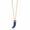 Shark Tooth Pendant Necklace- Lapis